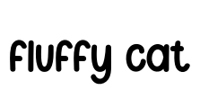 Fluffy Cat Font Image