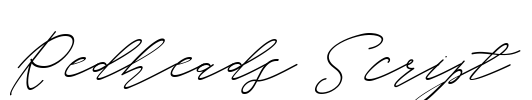 Redheads Script Font Image
