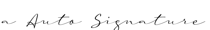 a Auto Signature Font Image
