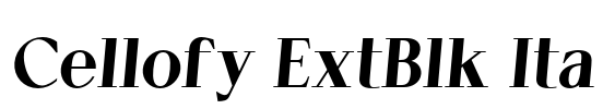 Cellofy ExtBlk Ita Font Image