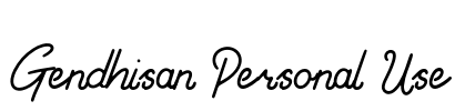 Gendhisan Personal Use Font Image