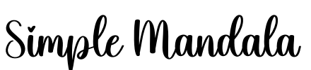 Simple Mandala Font Image