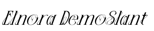 Elnora DemoSlant Font Image