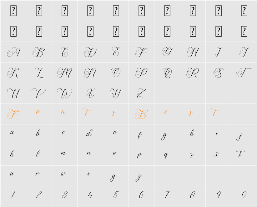 Amatizna Sogadari Character Map