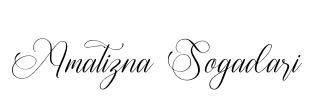 Amatizna Sogadari Font Image