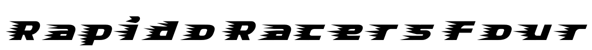 Rapido Racers Four Font Image