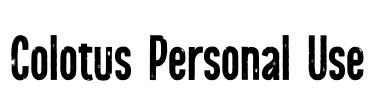 Colotus Personal Use