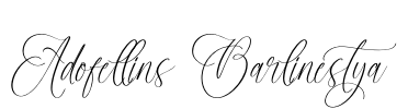 Adofellins Barlinestya Font Image