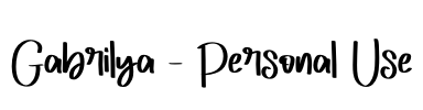 Gabrilya - Personal Use Font Image