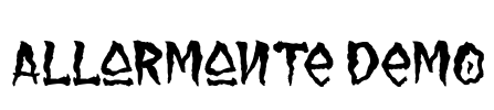 Allarmante demo Font Image