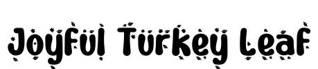 Joyful Turkey Leaf Font Image