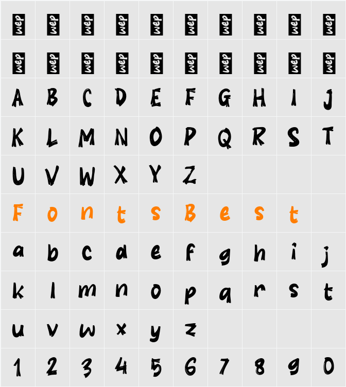 K Kybro Character Map