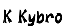 K Kybro Font Image