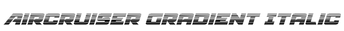 Aircruiser Gradient Italic Font Image