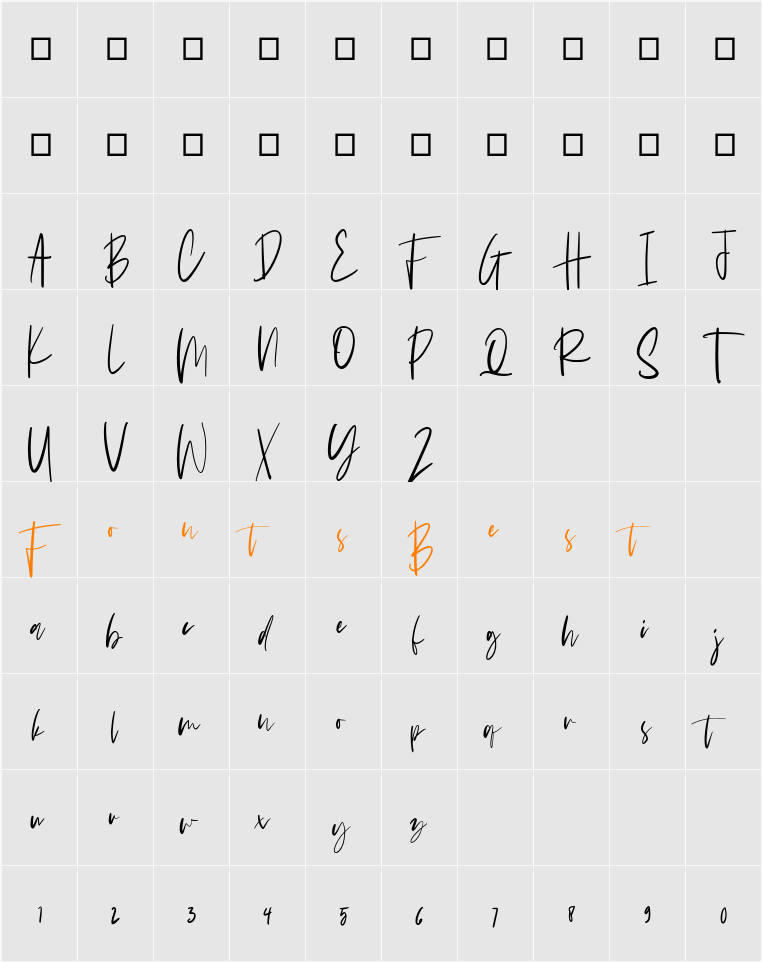 Martta Character Map