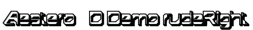 Aestero 3D Demo rudeRight Font Image