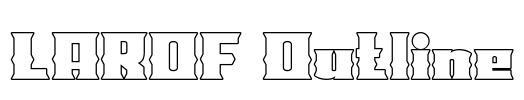 LAROF Outline Font Image