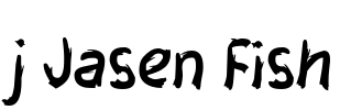 j Jasen Fish Font Image