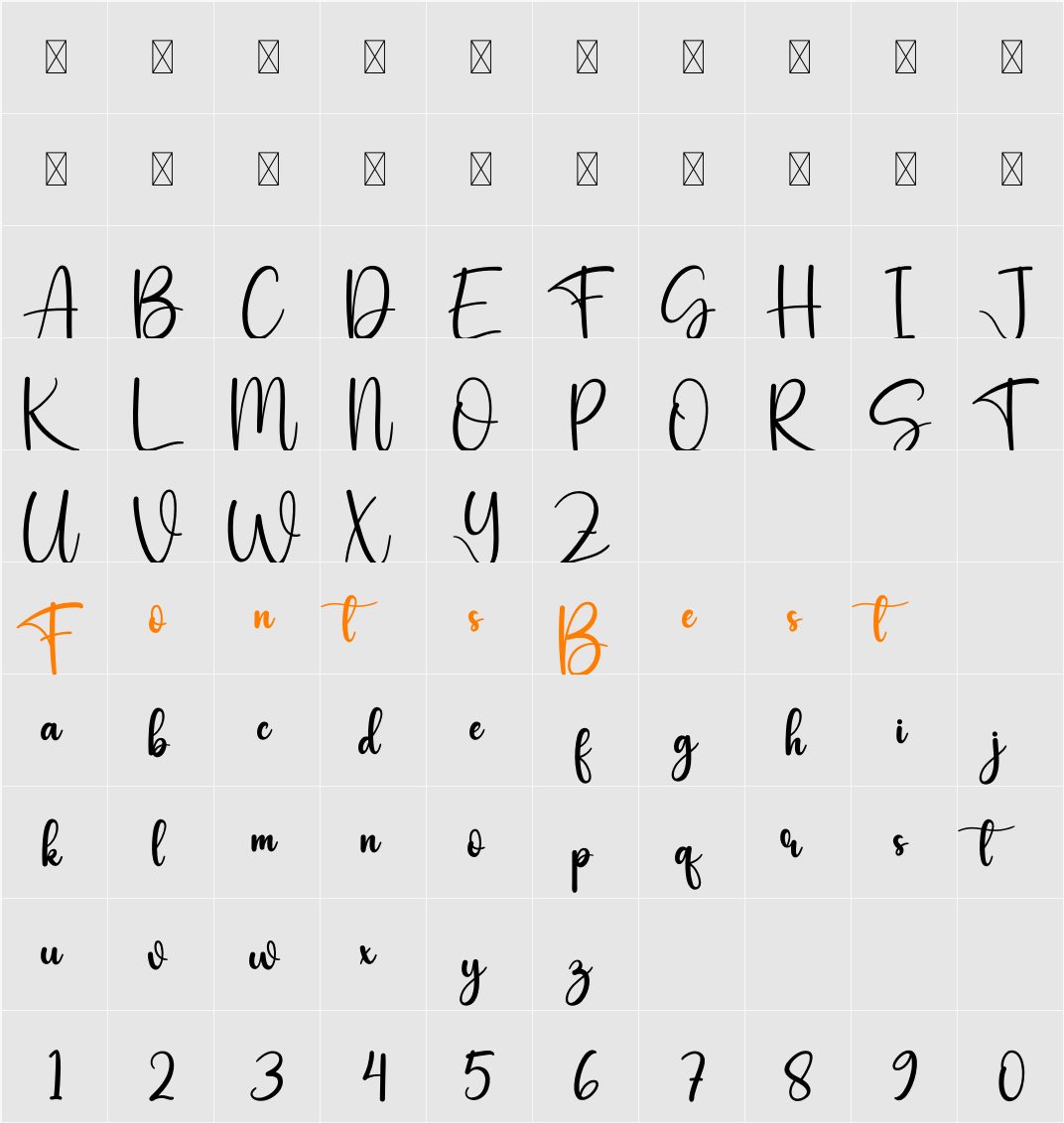 Signature Character Map
