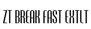 ZT Break Fast ExtLt Font Image