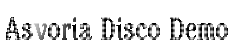 Asvoria Disco Demo Font Image