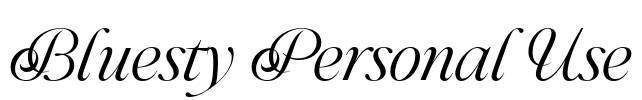 Bluesty Personal Use Font Image
