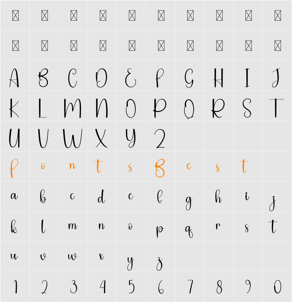 Beskem Character Map