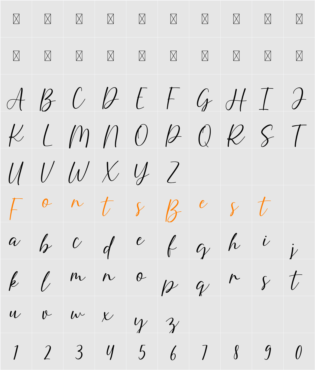 Normal Character Map