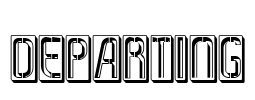 Departing Font Image