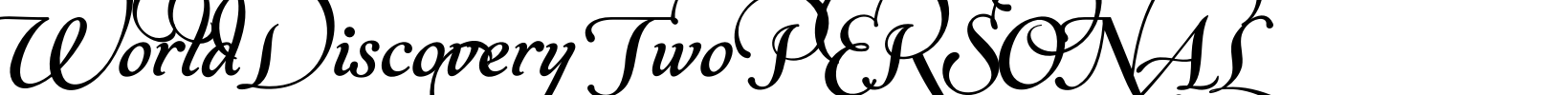 World Discovery Two PERSONAL Font Image