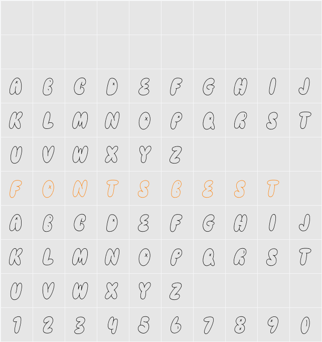 Calmbelt Character Map