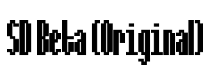 SD Beta (Original) Font Image