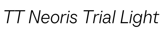 TT Neoris Trial Light Font Image