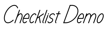 Checklist Demo Font Image