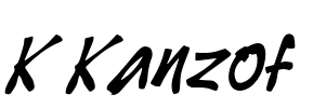 K Kanzof Font Image