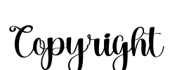 Copyright Font Image