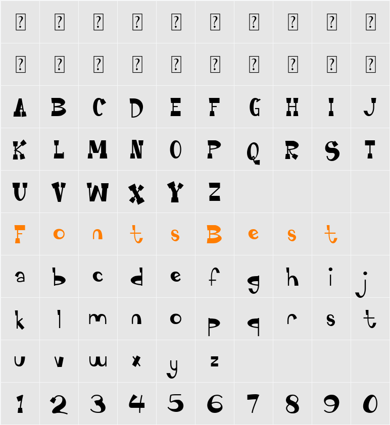 Mapsend Character Map