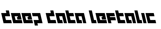 deep data leftalic Font Image