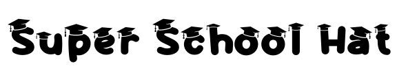 Super School Hat Font Image
