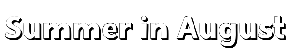 Summer in August Font Image