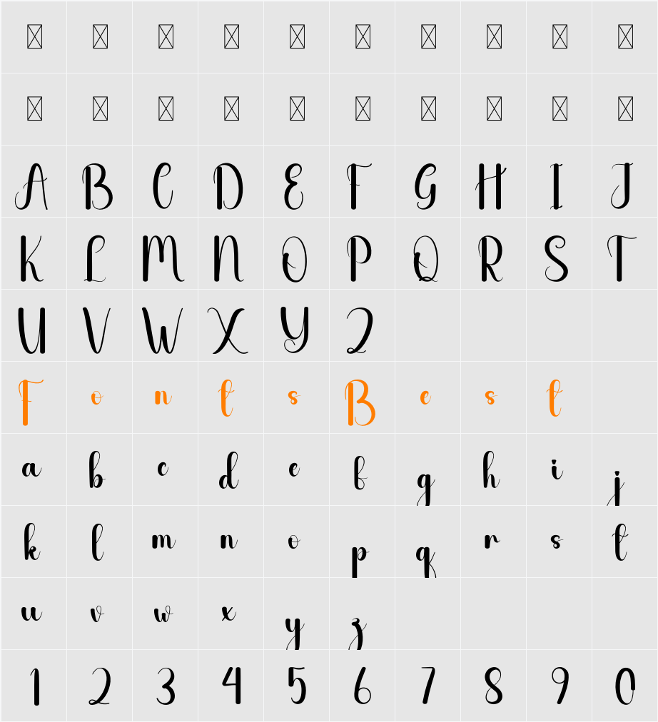 Cloudia Character Map