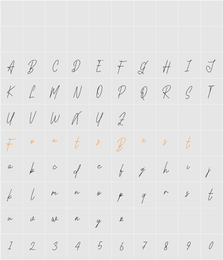 Rotella Character Map