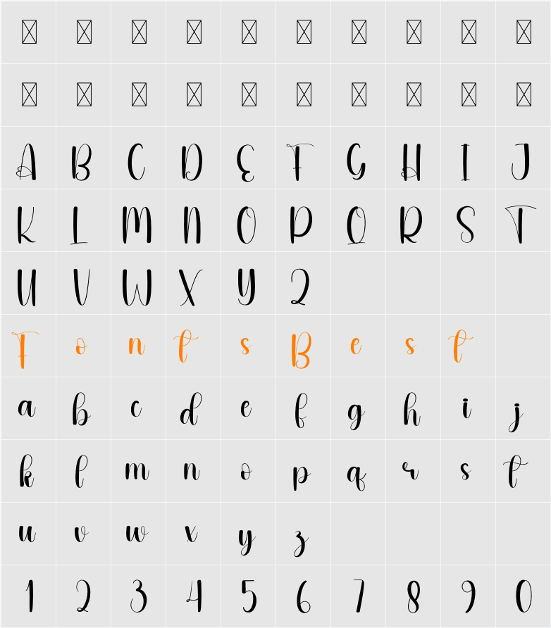 Churly Character Map