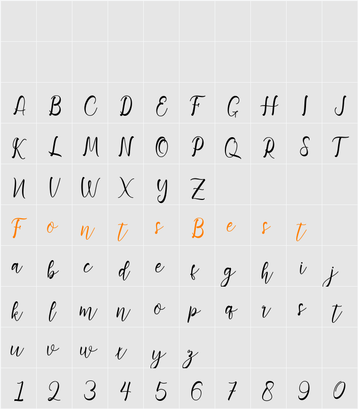 Adiescode Character Map
