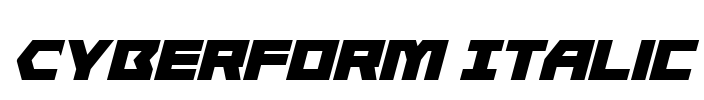 Cyberform Italic Font Image