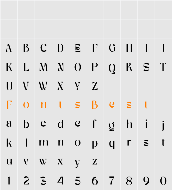 Bagme Character Map