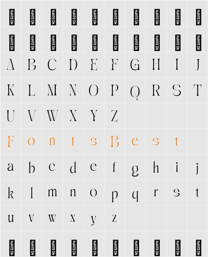 Barox - Demo Version Character Map