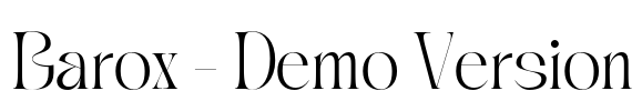 Barox - Demo Version Font Image