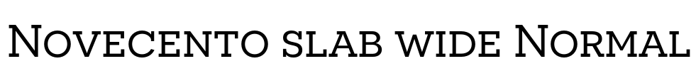 Novecento slab wide Normal Font Image