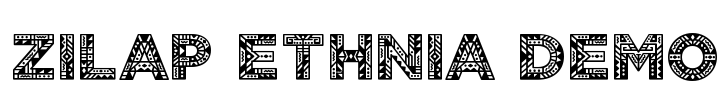 Zilap Ethnia DEMO Font Image
